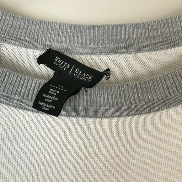 WHBM Color Block Striped Asymmetrical Sweater - Picture 4 of 6